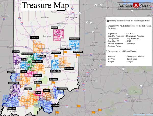 Treasure Map report sample showing opportunity zones